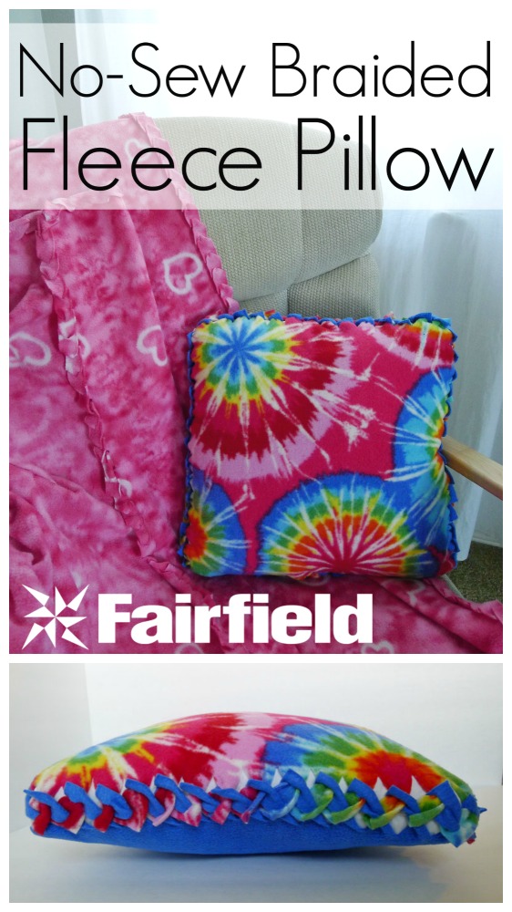 No-Sew Braided-Edge Fleece Pillow - Fairfield World Blog