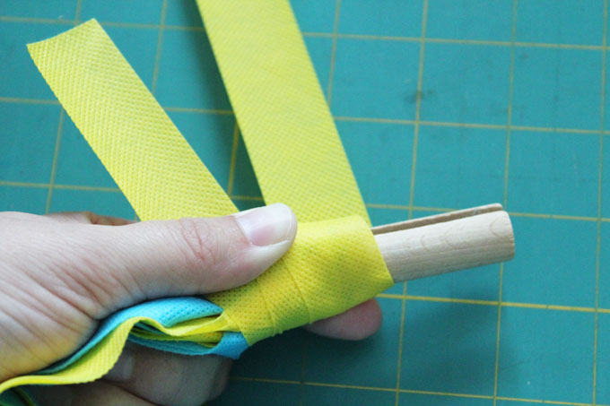 wrap clothespin with strip