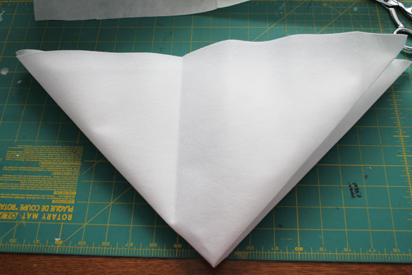 fold into smaller triangle