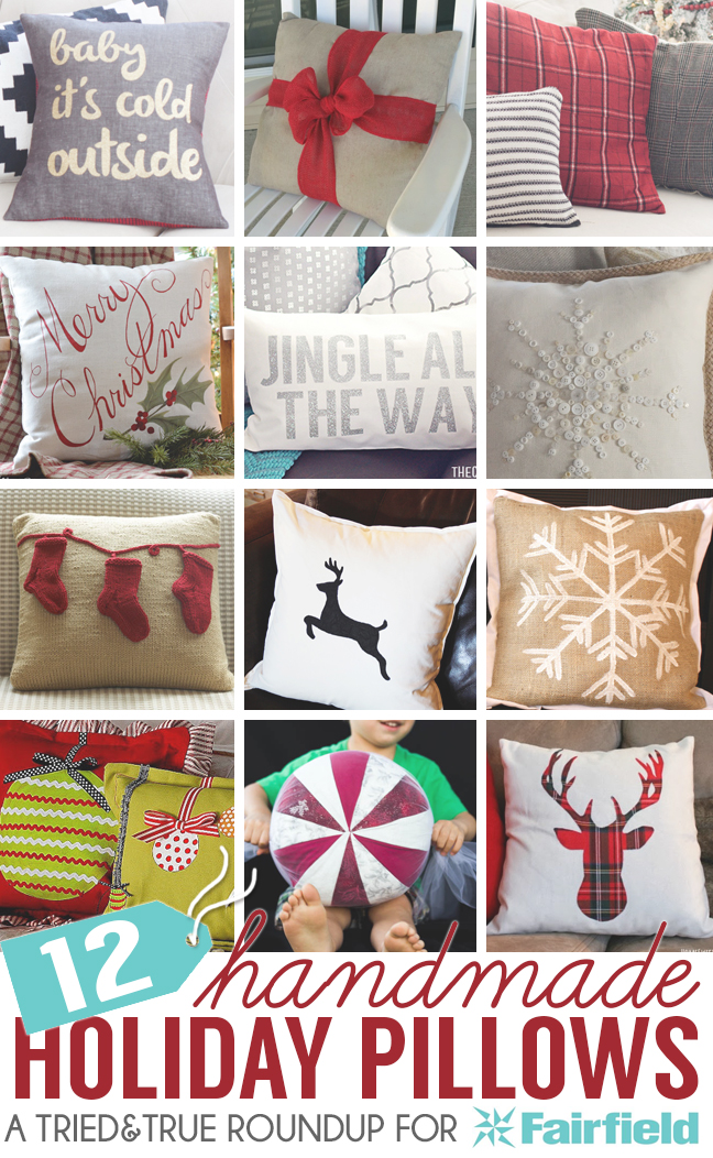 12 Handmade Holiday Pillows: 12 great projects to decorate your home with this Christmas!