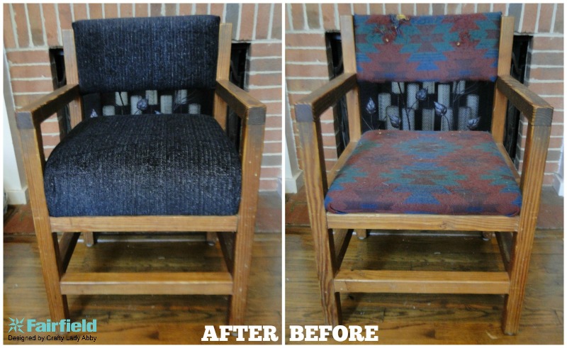 DIY Chair Foam and Fabric Update - AFTER AND BEFORE